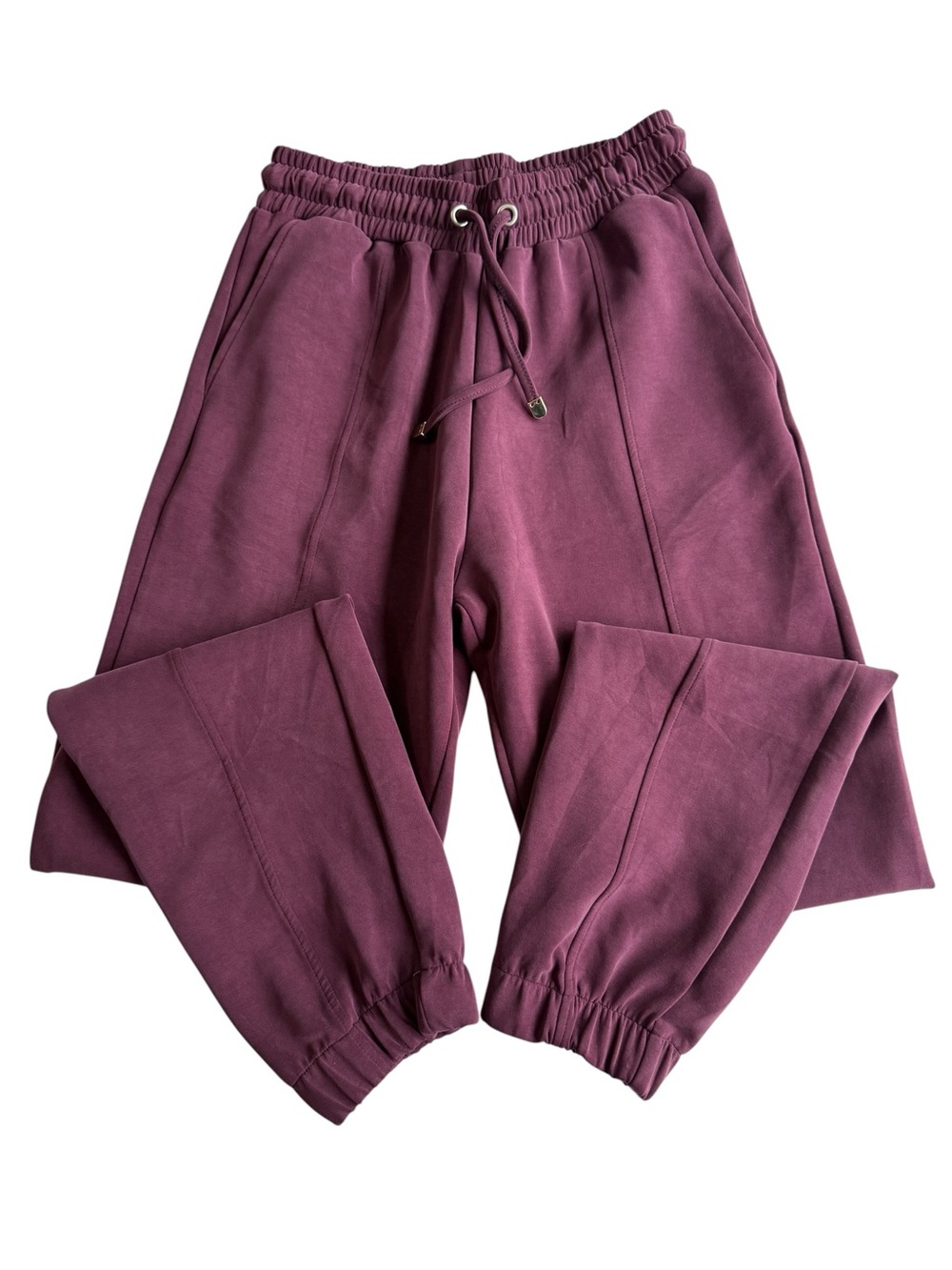 Mavi Elevated Jogger Sweatpants Plum Purple XS NWOT Tencel Modal Gold Hardware